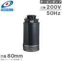 ツルミポンプ 水中ポンプ 水中タービンポンプ 3000-NTD2 80mm 50Hz/200V 給水ポンプ 農業用ポンプ