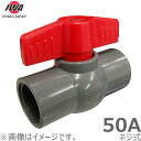 岩崎製作所 PVC ボールバルブ 50A ネジ式 50mm 塩ビ管 ボール弁 通水バルブ 水槽 排水 配管部品 継ぎ手