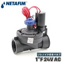 ネタフィム ソレノイド付バルブ 24V AC 交流 1インチ径 電磁弁 コントロールバルブ バルブ 部品 交換部品 アクセサリー 灌水 灌漑 農業 71640-007390