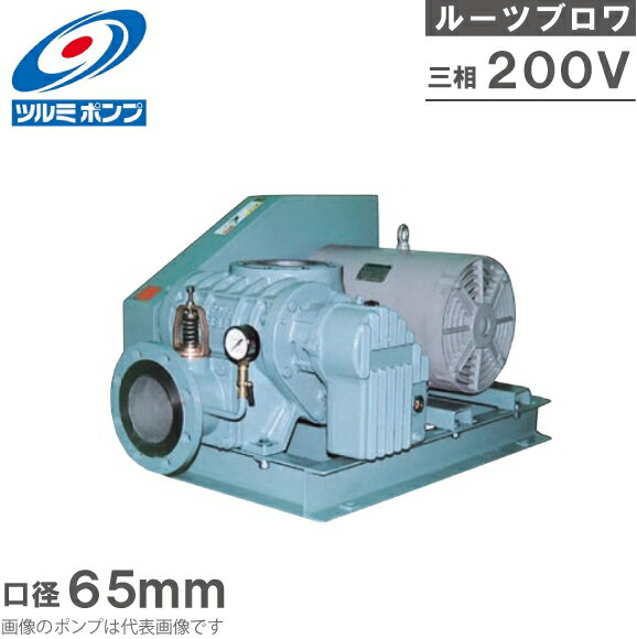 ツルミポンプ ルーツブロワー 5TBE65H 5.5kw 200V 65mm 鶴見ポンプ エアーポンプ ブロアー 曝気ブロワ ..