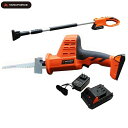 YARDFORCE コードレス 高枝切りのこぎり 電動 ハイパワー 18V 植木 高所 枝切り 多用途 金属 プラスチック 解体 廃材処理 高枝切りバサミ 剪定 充電式 伸縮式 最大200cm 軽量 ヤードフォース Y3LS-C08-0000