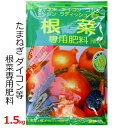 ※沖縄・離島への配送は追加送料を頂きます。 　ご注文確認後に、こちらで変更させて頂きます。 　送料表を確認しご了承の上ご注文をお願いします。 ・タマネギ、ダイコン、カブ、ニンジン、ラディッシュ、サトイモ、ニンニク、ショウガなどの栽培に。 ・根菜のおいしさと栄養価を高めるために配合された有機入り根菜専用肥料です。 ・魚粕並みの分解速度を示す原料と、遅効きの動植物粉末を巧みに組み合わせてあり、早くからゆっくりと長時間にわたって肥効をあらわします。 ・吸収されやすいアミノ酸を豊富に含み、色つやの良いニンジン、栄養価の高いダイコン、保存性の良いタマネギなど、こだわりの根菜作りが手軽に楽しめます。 ・容量：1.5kg ・成分：チッソ6、リン酸5、カリ6