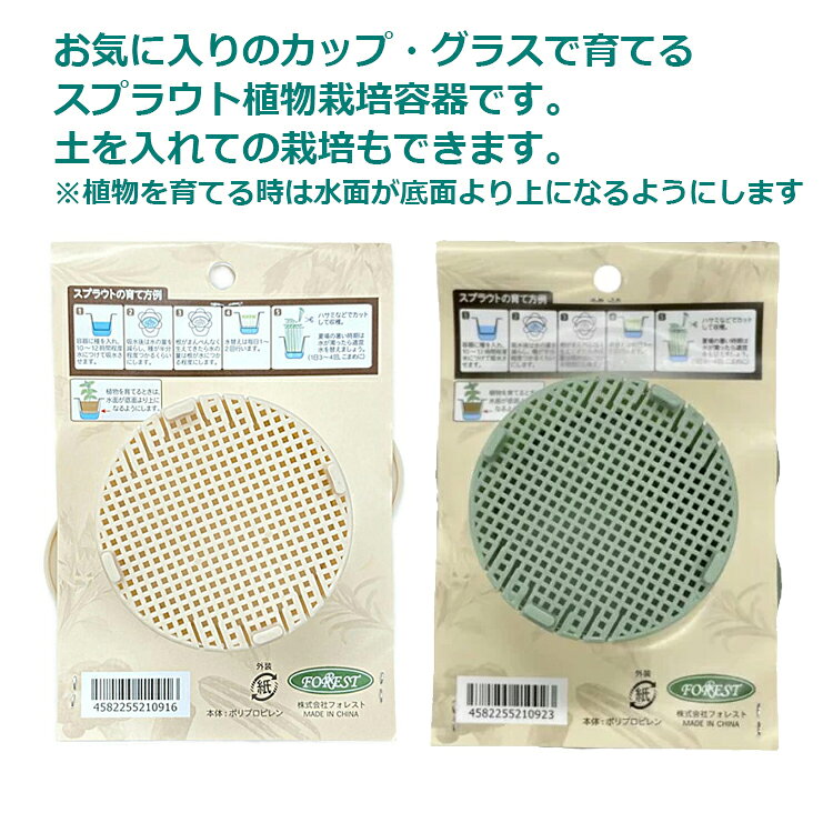 栽培容器 室内 屋内 マグカップスプラウト 栽培 クリーミーベージュ ペールグリー...
