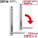 物干し 室内 壁掛け ハンガーラック ドライ・イット 2個セット DIT-250 安全荷重5kg 折りたたみ 室内物干し 部屋干し おしゃれ(3)