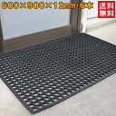 滑り止めマット 雪 屋外 60×90cm 6枚セット 有孔ラバーマット 雪国マット 玄関マット ぬかるみ スリップ防止 転倒防止 プールマット