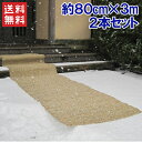 滑り止めマット 雪 屋外 80cm×3m 2枚セット 凍結対策 雪国マット 玄関マット スリップ防止 転倒防止