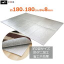 防ダニほかほかスーパーDX アルミマット 厚手 180×180cm 厚さ8mm 2畳サイズ 断熱シート 断熱マット 保温マット 防音シート クッションシート ホットカーペット対応 省エネ ラグ U-Q493 ユーザー