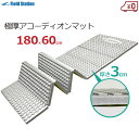 防水アコーディオンマットDX レジャーシート 厚手 60×180cm 厚さ3cm 極厚 軽量 レジャーマット キャンプマット ソロキャンプ 車載 防災 アウトドア キャンプ 寝袋 シルバー コンパクト 折りたたみマット U-Q977 ユーザー