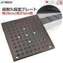 段差プレート 高さ5cm 幅30cm 段差スロープ 日本製 高耐久 キャスコーナーM級 8t車対応 メタリックグレー ダグタイル鋳鉄製 滑りにくい 段差解消 車...