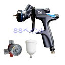 (K.V)DEVILBISS デビルビス スプレーガン DV1-U-000-13-B ベース用低圧 重力式 塗料カップ・手元圧力計付セット