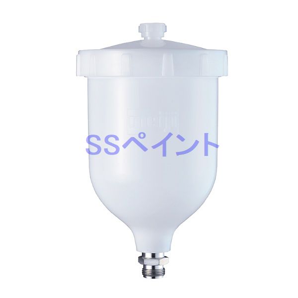 ※使用時には、別途適合ガンが必要です。 ・軽量、樹脂製カップ ・水性塗料対応 ・塗装フィルタ付属 メーカー・明治(meiji) 形式・・6CP 取付ネジ径（インチ）・・専用 G3/8 適用ガン・・F410-G　　