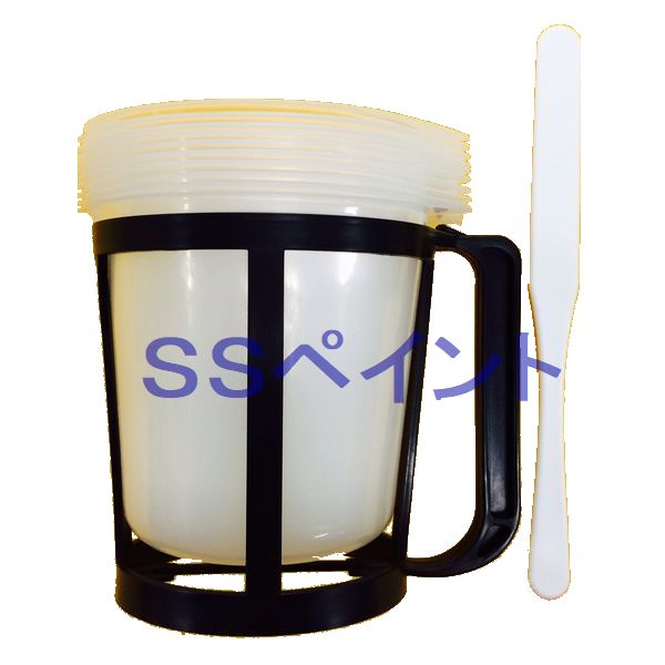 調色容器（計量カップ）　補修用カップ　800ml (小)セット（容器・スタンド・ミキシングバー）