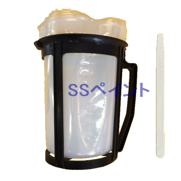 調色容器（計量カップ）　Pポット　5L (小)セット（容器・スタンド・攪拌棒）