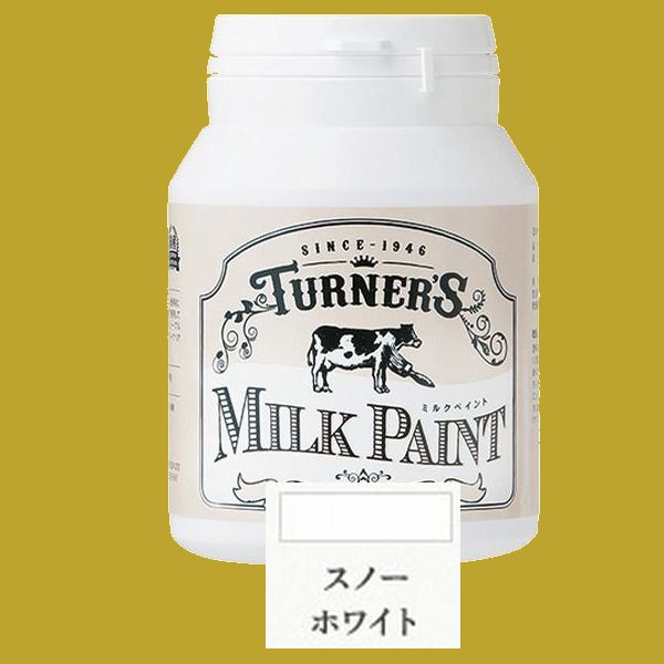 ターナー色彩　つやけし水性塗料　ミルクペイント　色：スノーホワイト　200ml