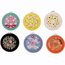 刺繍キット フランス刺繍 花 立体的な花柄 女性に大人気 刺しゅう布 針 糸セット 刺繍枠付き 日本語説明書付き やり方 手作り絵画手芸キット 簡単