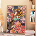 ダイヤモンドアート 初心者 5D ビーズ絵画 花魁 和風 和服 美人 丸型 DIY 初心者向け やり方簡単 居間 寝室 装飾 図案印刷 送料無料