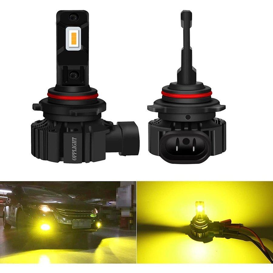 Rakuten - 【マラソンクーポン配布中！6/26 1:59まで】HB4 LED フォグランプ イエロー 3000K 車検対応 hb4 9006 12V/24V車対応 6000LM LEDフォグ 角度調整可 良い配光 高照度 LEDバルブ 省電力 長寿命 2本入り 1年保証