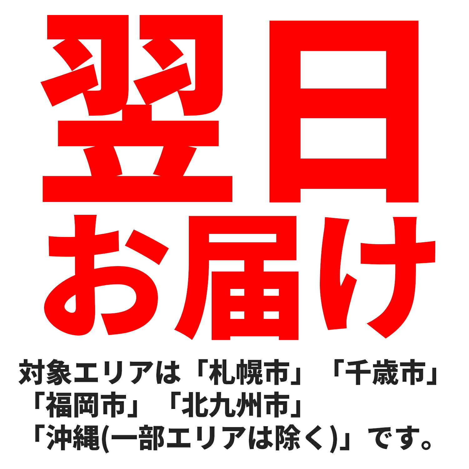 Rakuten - 遠方翌日着 追加料金 対象エリア：「札幌市」「千歳市」「福岡市」「北九州市」「沖縄(一部エリアは除く)」 詳細は画像をご確認ください