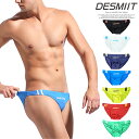 DESMIIT デスミット 競パン ダブルライン ローライズ 水着 M-L メンズ 競泳パンツ 競泳水着 スーパーローライズ スポーティ スイムウエア スイムウ...