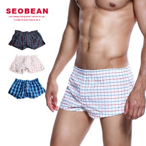 SEOBEAN セビン ルーズフィット ローライズ トランクス 070 前開き スーパーローライズ ショートトランクス M-XL メンズ 下着 パンツ ショートボクサー お洒落 男性下着 見せパン 勝負パンツ インナー 人気 超ローライズ かっこいい ∞