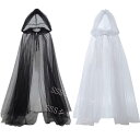 バレンタインデー ハロウィン マント コスプレ フード付き 黒 白 フード ロング 仮装 衣装 メンズ レディース 大人 花嫁 吸血鬼 巫女 魔法師 魔女 コス...