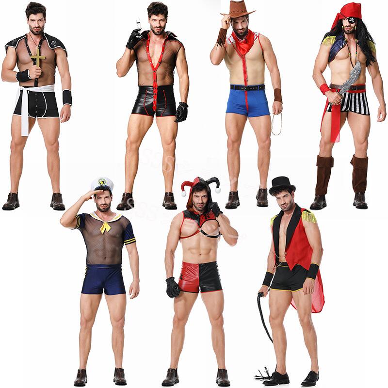 ハロウィン コスプレ メンズ コスチューム パイロット 衣装 大人用 コスプレ 警察 ポリス SM 大きいサイズ コスプレ衣装 コス ボディースーツ 余興 仮装 ステージ衣装 男性 男性用 男 黒 XL 面白い Lサイズ おもしろ衣装 大人 セクシー バレンタイン