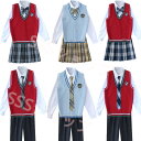 jk 制服 5点セット ニットベスト　制服 リボン　チェック柄 プリーツスカート　女子 スカートセット 男子ズボンセット 入学 高校 中学 学生服　なんちゃって制服 女子高生スカート レディース 制服 セット 男子制服セット カップルセット130-4XL