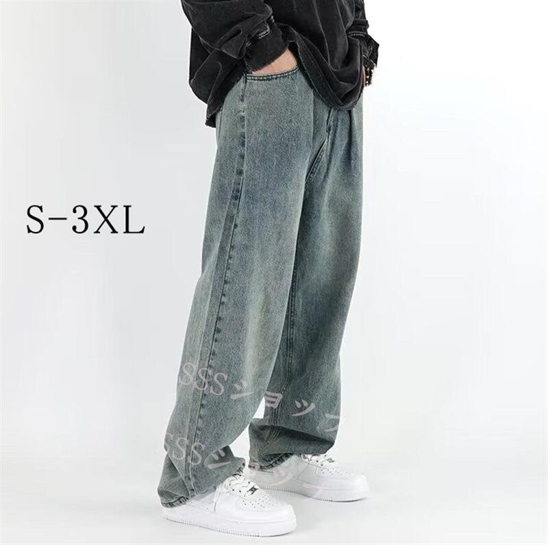 デニムパンツ メンズジーンズ ビッグシルエット ジーンズ ワイドパンツ メンズ ワイドパンツ デニムパンツ ストレート 太め ゆったり ジーパン ジーンズ 大きいサイズ オールシーズン S-3XL【送料無料】