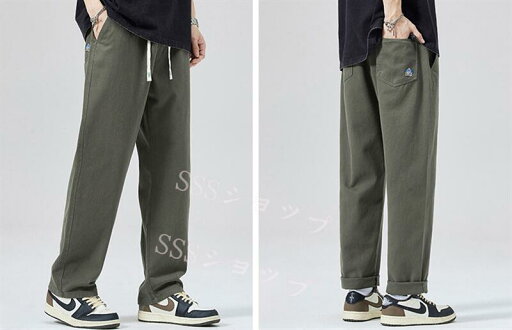 綿 カジュアルパンツ メンズ ゆったり シンプル 無地 通気性 耐磨耗 カーゴパンツ おおきいサイズ ストレート 長ズボン 通勤 通学 トラベル 作業服 カジュアルパンツ ワイド 春服 【送料無料】