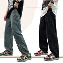 デニムパンツ メンズジーンズ ビッグシルエット ジーンズ ワイドパンツ メンズ ワイドパンツ デニムパンツ ストレート 太め ゆったり ジーパン ジーンズ 大き...