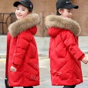 キッズアウター 中綿ジャケット 子供服 中綿コート 子供 ダウン風 キッズ ダウンコート ダウンジャケット 女の子 アウター コート フード付き 子ども服 オーバー ジャケット ジュニア ブラック ロング 防寒 冬服 通学 冬 お出かけ 120cm-170cm 送料無料