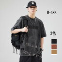 メンズ トップス Tシャツ 半袖 カジュアルポロシャツ 韓国 ファッション ビッグシルエット 半袖 無地 丸襟 おしゃれ トップス 人気 ゆったり カジュアル ...
