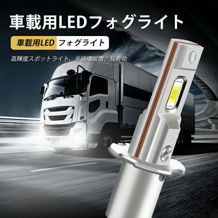 スーパーブライト H3 LED フォグランプ 12V 24V 兼用 普通車 ～トラック (10V~60V) フォグ ライト バルブ