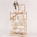 【楽天ランキング1位入賞】【安全原木】インコ 遊び場 三層 バード 玩具 スタンド