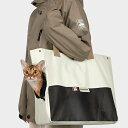 【軽量設計】キャンバス製 ペットキャリアバッグ 猫用/小型犬用 ショルダー&ハンド両用 お出かけ散歩用コンパクトトート 通気性抜群/折り畳み可能/旅行対応
