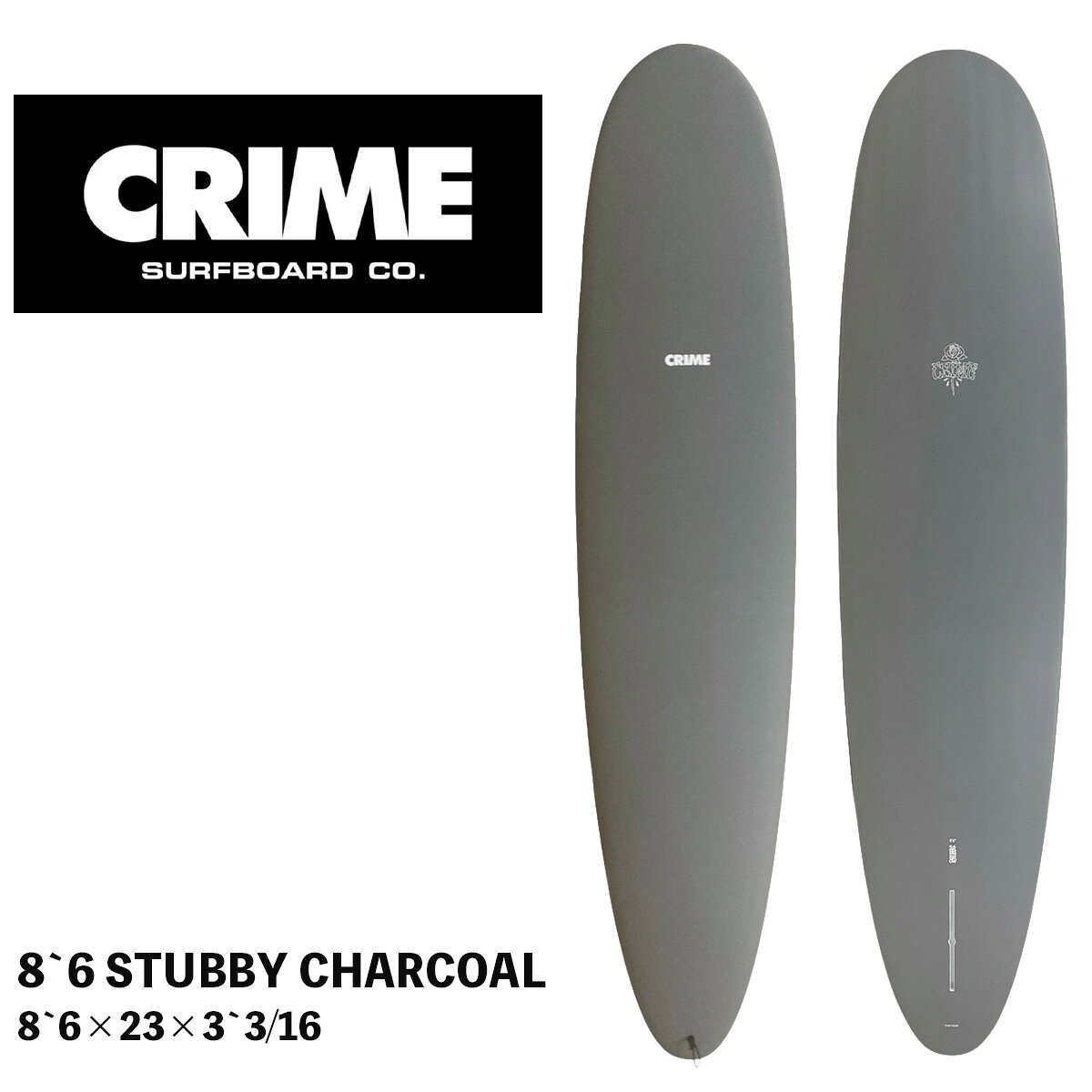 Boards - サーフボード ミッドレングス CRIME / 8`6 STUBBY CHARCOAL