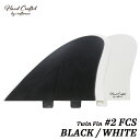 フィン ツインフィン CRAFTSMAN FIN Twin Fin #2 FCS レトロ キール ツイン フィン VOLAN BLACK/WHITE フィッシュ...