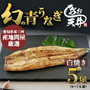 幻の鰻 あお天井 白焼き 5尾(6〜7人前) 鰻 うなぎ ウナギ 750g タレ 山椒付き 冷凍 ギフト プレゼント お中元 お歳暮 母の日 敬老の日 還暦 土...