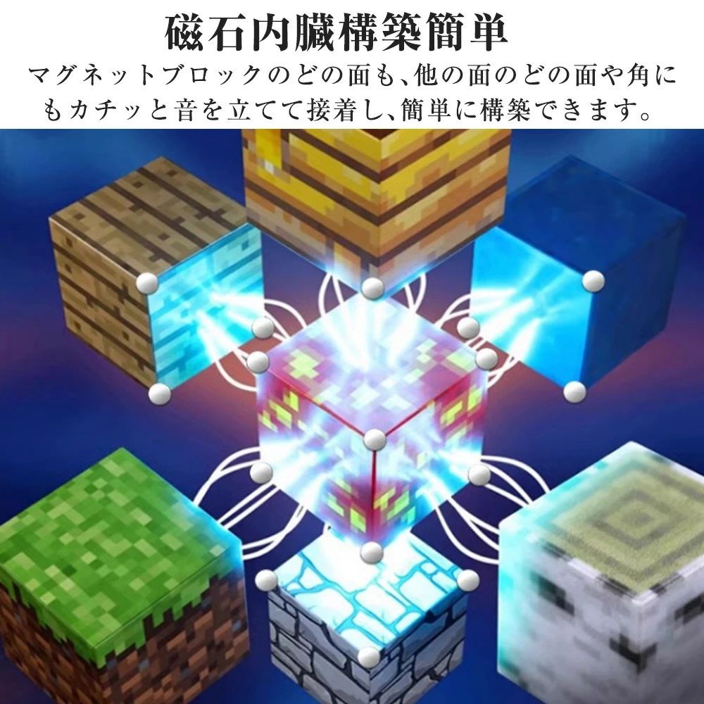 SSWSTOREのマインクラフト マグネットブロック ウォーターフォール ブロック ミニフィグ マイクラ風 冒険ツリーハウスキャンプ 冒険者の家 ブロッ｜アングル3