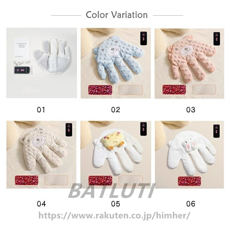 SSWSTOREの赤ちゃん 手ひら 快眠 寝かしつけ用 指が動き 驚いた防止 安眠 ぬいぐるみ クッション 加熱クッション 電動式 クマ 可愛い お母さんの手｜アングル2