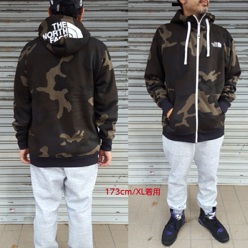 THE NORTH FACE ザノースフェイスNovelty Rearview FullZip Hoodie ノベルティリアビューフルジップフーディーNT62131スウェット カモフラ 迷彩 メンズ ジップパーカーフード刺繍 アウトドア ストリート 大きめ ゆったり XS S M L XL