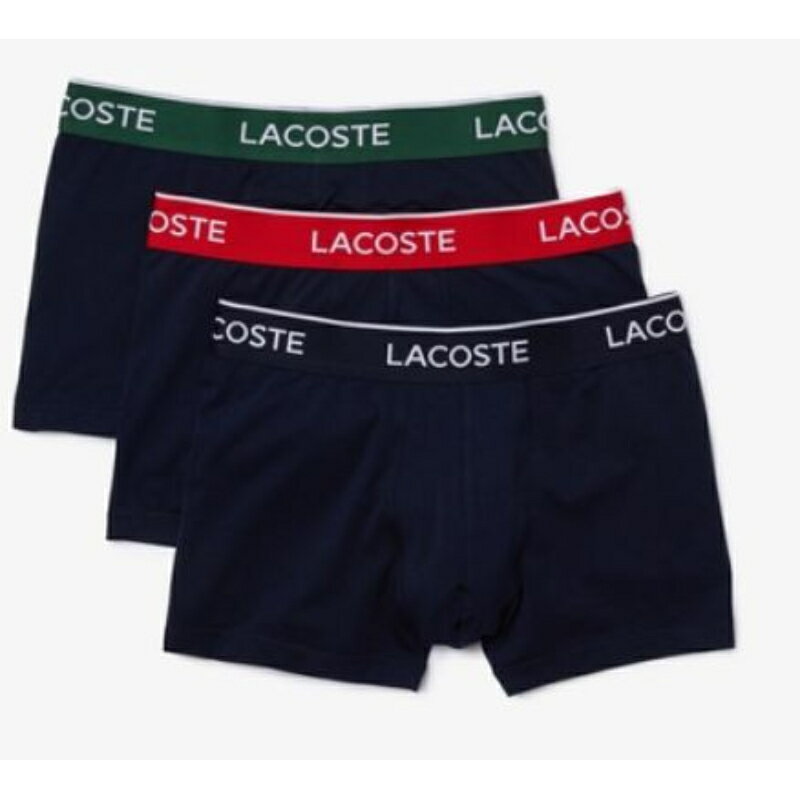 ラコステ パンツ メンズ ラコステ ボクサーパンツ 3枚セット メンズ LACOSTE 3パック パンツ MENS BOXER PANTS 男性 下着 アンダーウェア プレゼント ギフト 綿 コットン 大きいサイズ スポーツ ブランド 黒 M L XL 5H3401-10