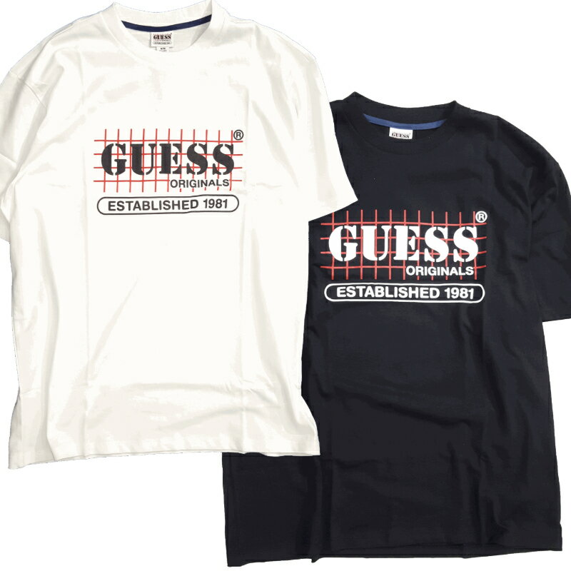 ゲス Tシャツ メンズ レディース GUESS 半袖 GO SS T-shirt ゲス オリジナル ショートスリーブ Tシャツ 無地 大きいサイズ ブランド 白 黒 M L XL M1GI32R9XF5