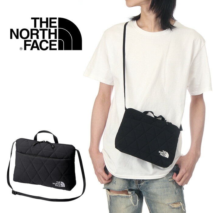 ノースフェイス ショルダーバッグ メンズ レディース キッズ THE NORTH FACE バッグ Geoface Pouch ザノースフェイス ジオフェイスポーチ 斜めがけ キルティング サコッシュ ポーチ ファッション ブランド 黒 2リッター NM32356