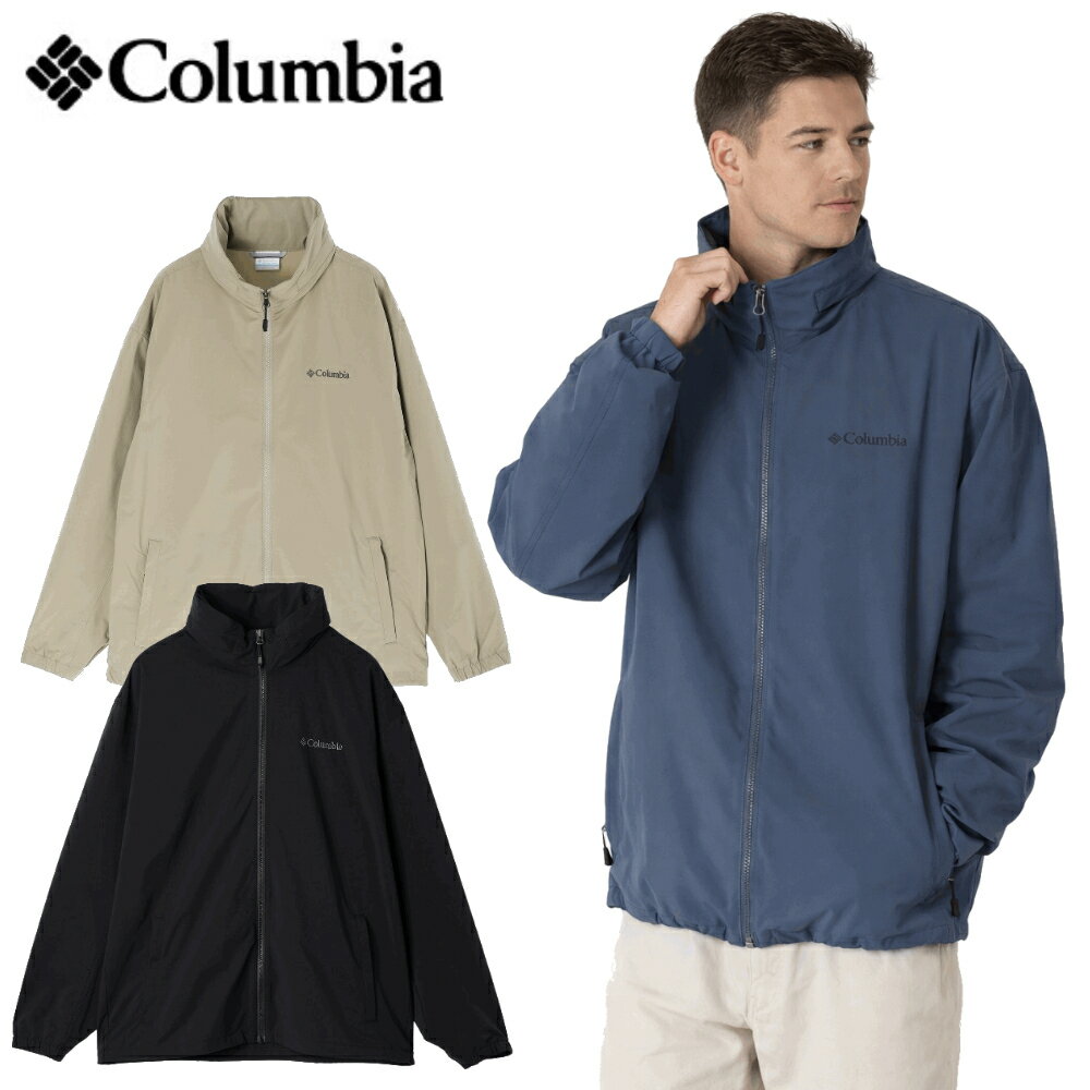 Columbia コロンビア クローバーレンジジャケット PM9653 メンズレディース 軽量 薄手 ナイロンジャケット マウンテンパーカー 春夏 シンプル ロゴ スタンドネック 花粉対策