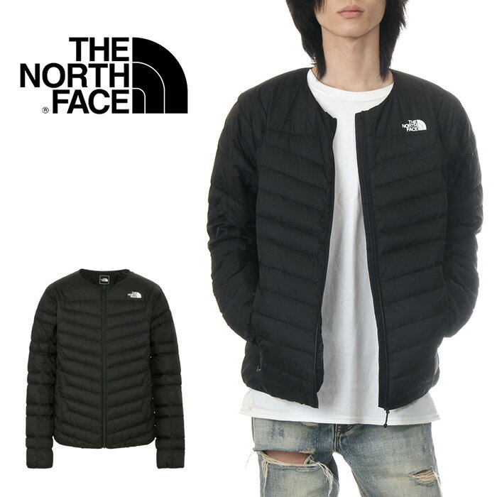 ザ・ノース・フェイス ダウンジャケット メンズ ノースフェイス ダウン ノーカラー ジャケット メンズ レディース THE NORTH FACE Thunder Roundneck Jacket ザノースフェイス サンダーラウンドネックジャケット 襟なし ダウンジャケット 大きいサイズ 撥水 薄手 軽量 アウトドア ブランド 黒 S M L XL XXL NY82313