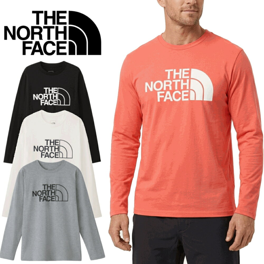 乐天商城 - THE NORTH FACE ザノースフェイス ロングスリーブESビッグロゴTシャツ NT32580 メンズレディースユニセックス 長袖 ロンティ ロンT ロンスリ ロゴ 抗菌防臭 ホワイトブラックグレー S M L XL