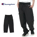【セール】チャンピオン カーゴパンツ メンズ レディース Champion ストレッチ ナイロンカーゴパンツ パンツ 撥水 ゆったり 太め スポーツ ダンス フ...
