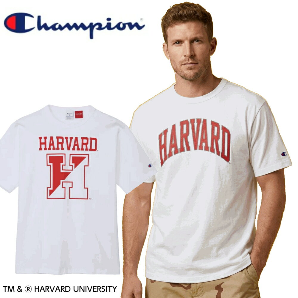 乐天商城 - Champion MADE IN USA HARVARD UNIVERSITY T-shirt アメリカ製 T1011 ティーテンイレブン Tシャツ C5-D303 ハーバード大学 カレッジ アメカジ 肉厚 ヘビーウェイト ホワイト ワインレッド