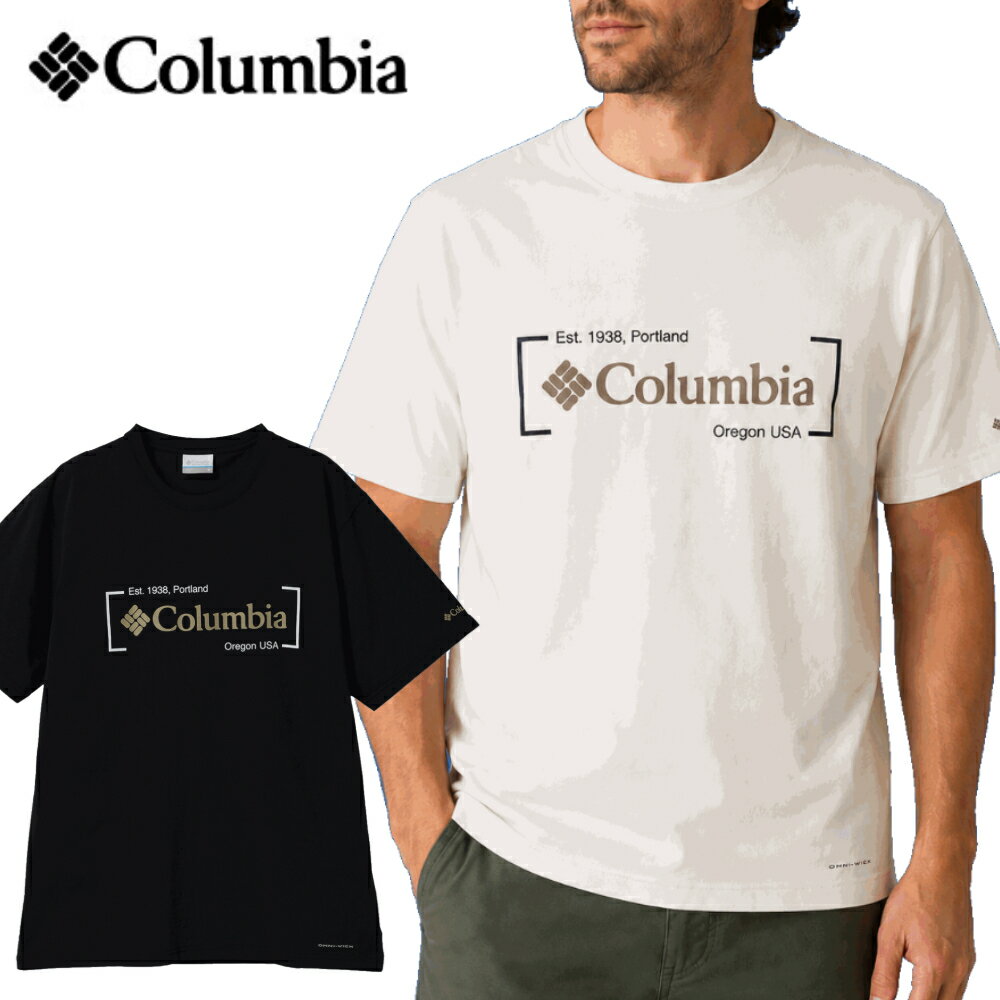 Rakuten - Columbia コロンビア タイムトゥトレイルグラフィックショートスリーブTシャツ PG1816 半袖 ティーシャツ メンズレディース 吸汗速乾 消臭 カットソー トップス